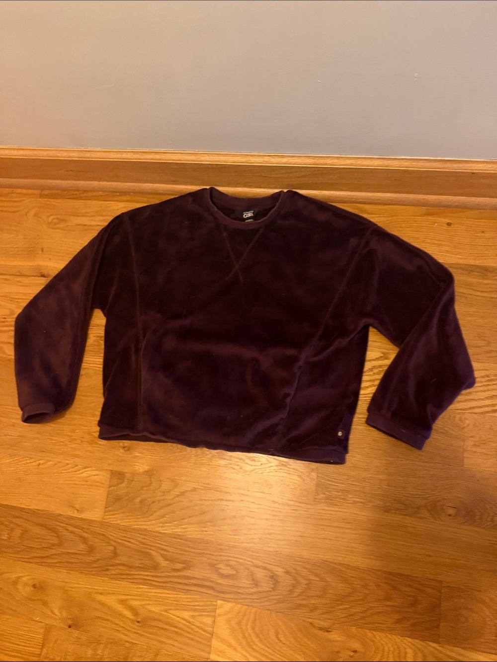 Athleta Velvet Crew Sweatshirt in Plum